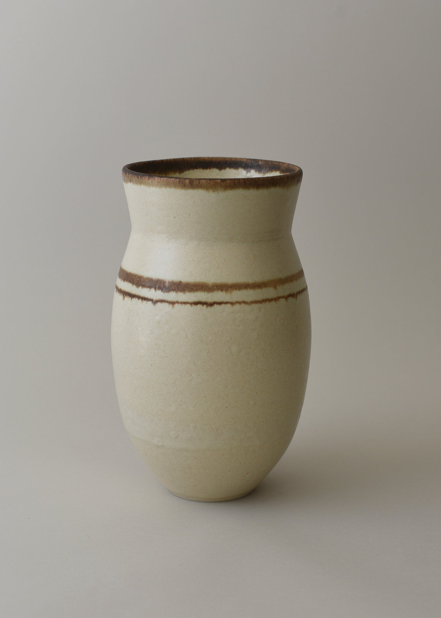 Deco Series Vase in Bronze Stripe - Victoria Morris Pottery