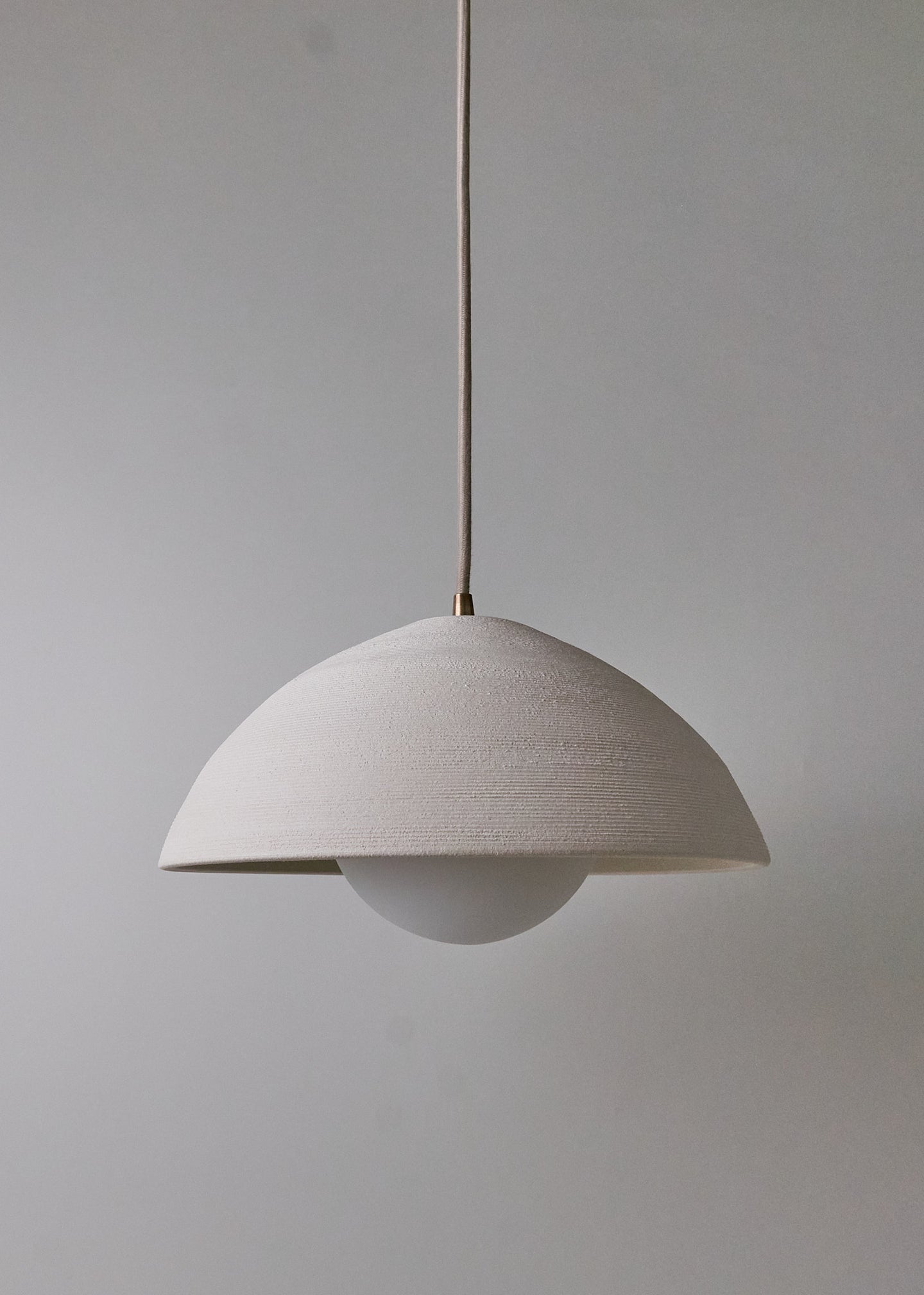 Una Hanging Pendant  in Combed Chalk - Victoria Morris Pottery