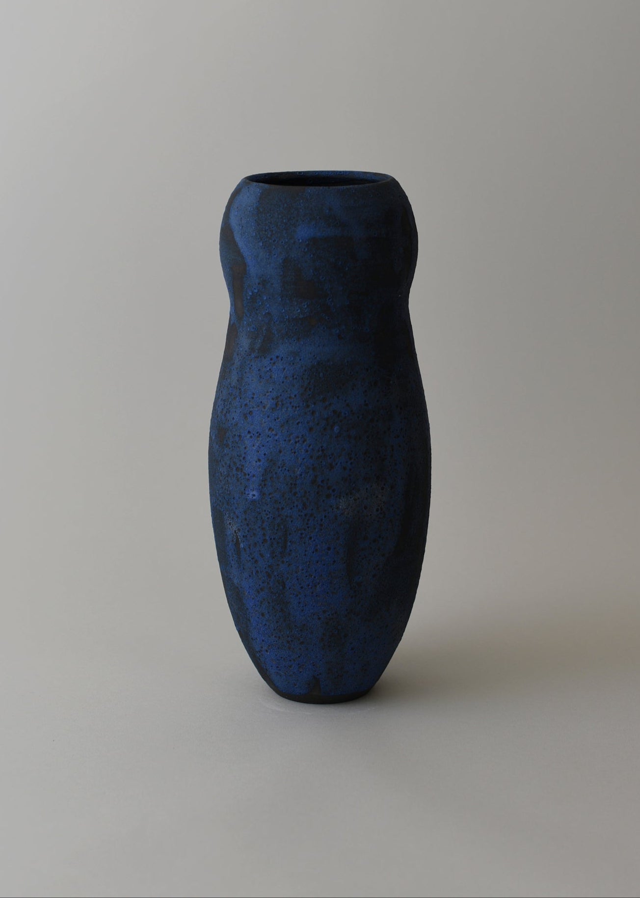 Figure Vase no. 2 in Brushed Cobalt - Victoria Morris Pottery
