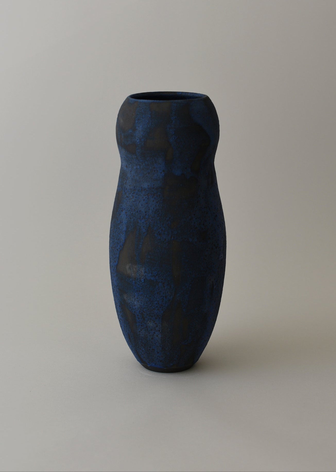 Figure Vase no. 2 in Brushed Cobalt - Victoria Morris Pottery
