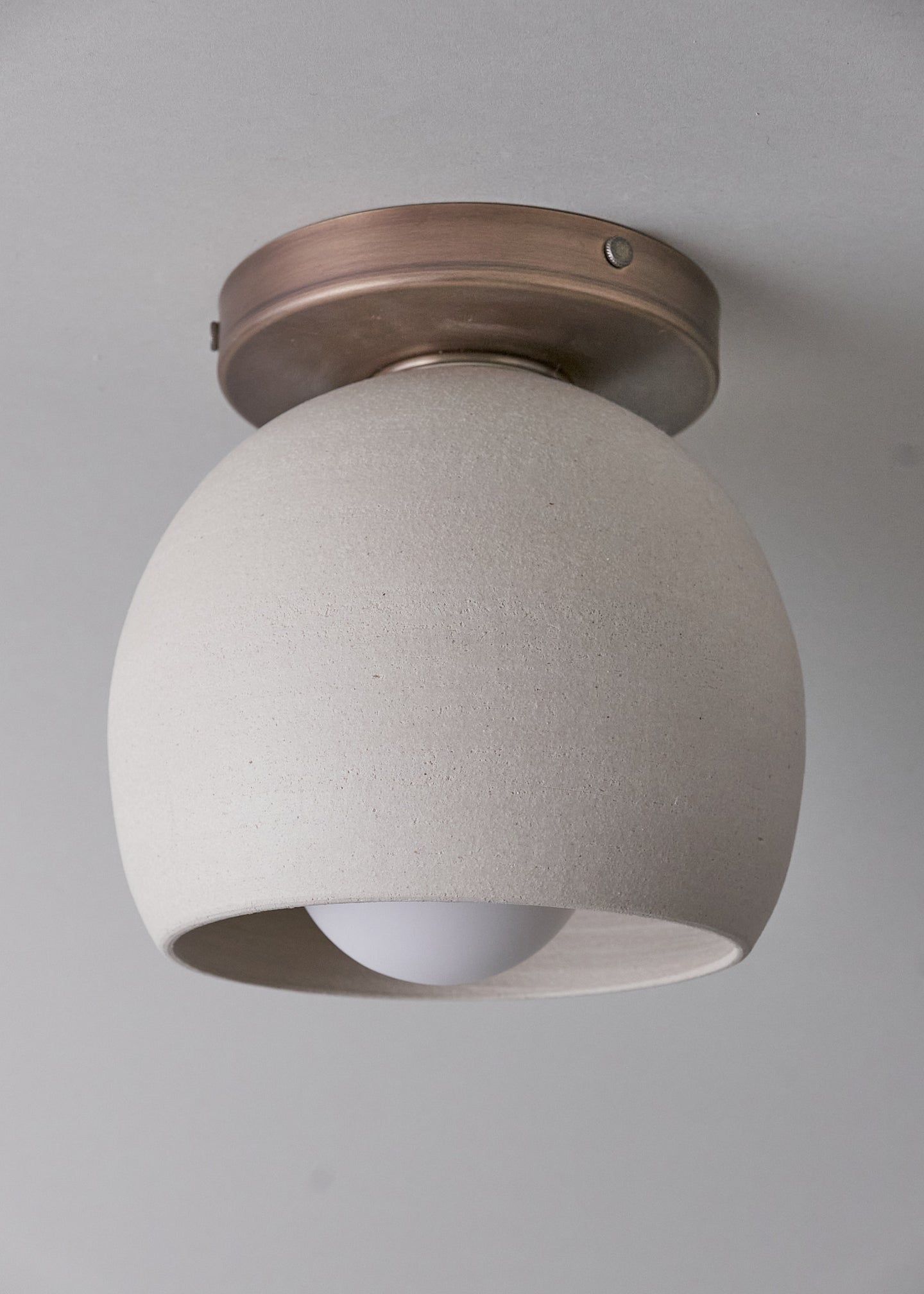 Orb Flushmount in Chalk - Victoria Morris Pottery