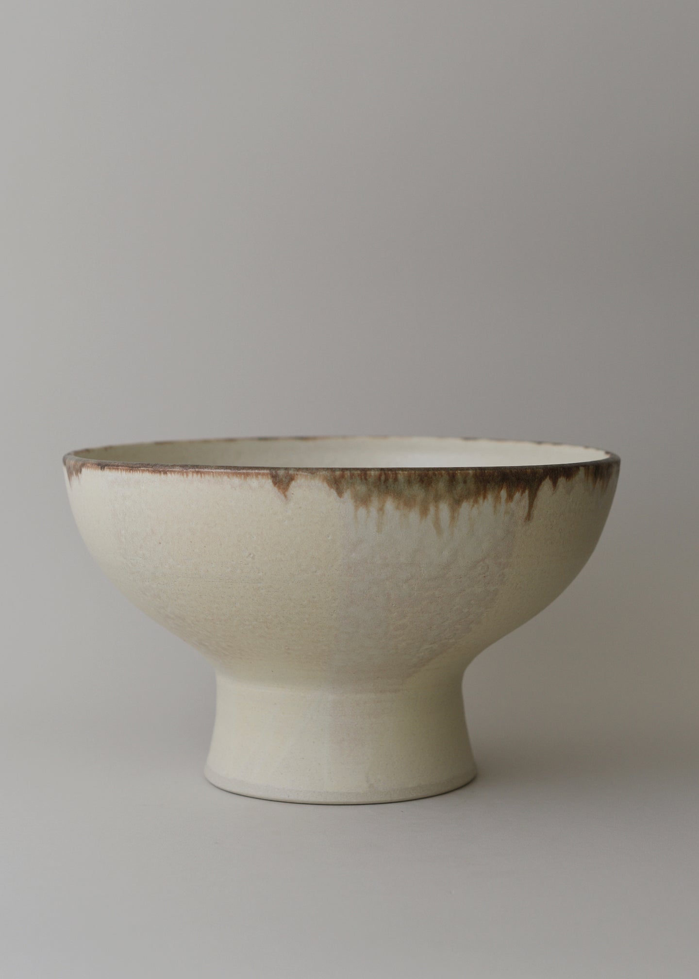 Large Footed Bowl in Bronzed Birch - Victoria Morris Pottery