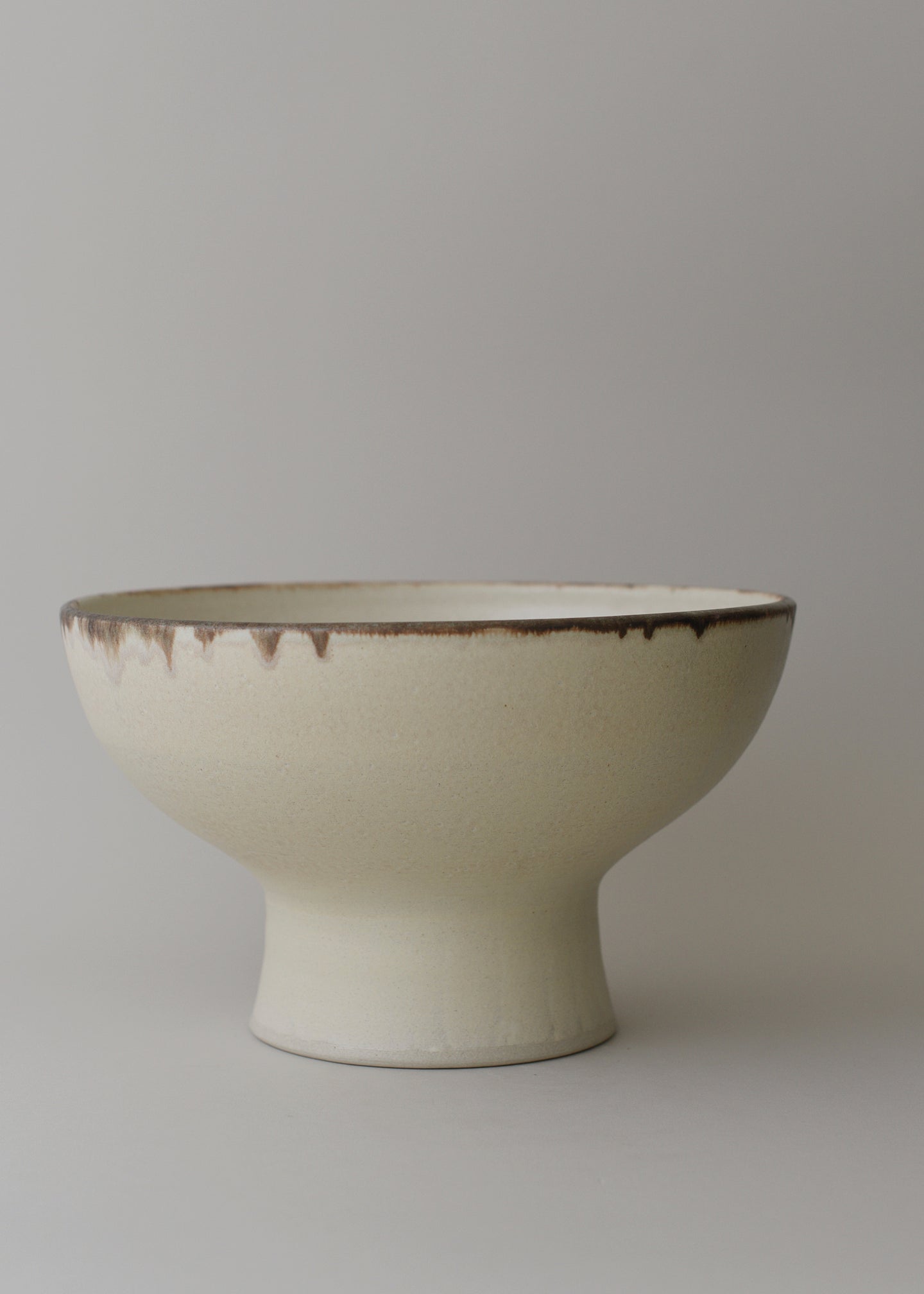 Large Footed Bowl in Bronzed Birch - Victoria Morris Pottery