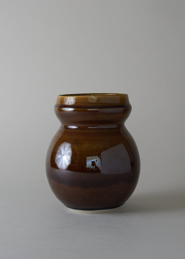 Gourd Series Vase in Dark Amber - Victoria Morris Pottery
