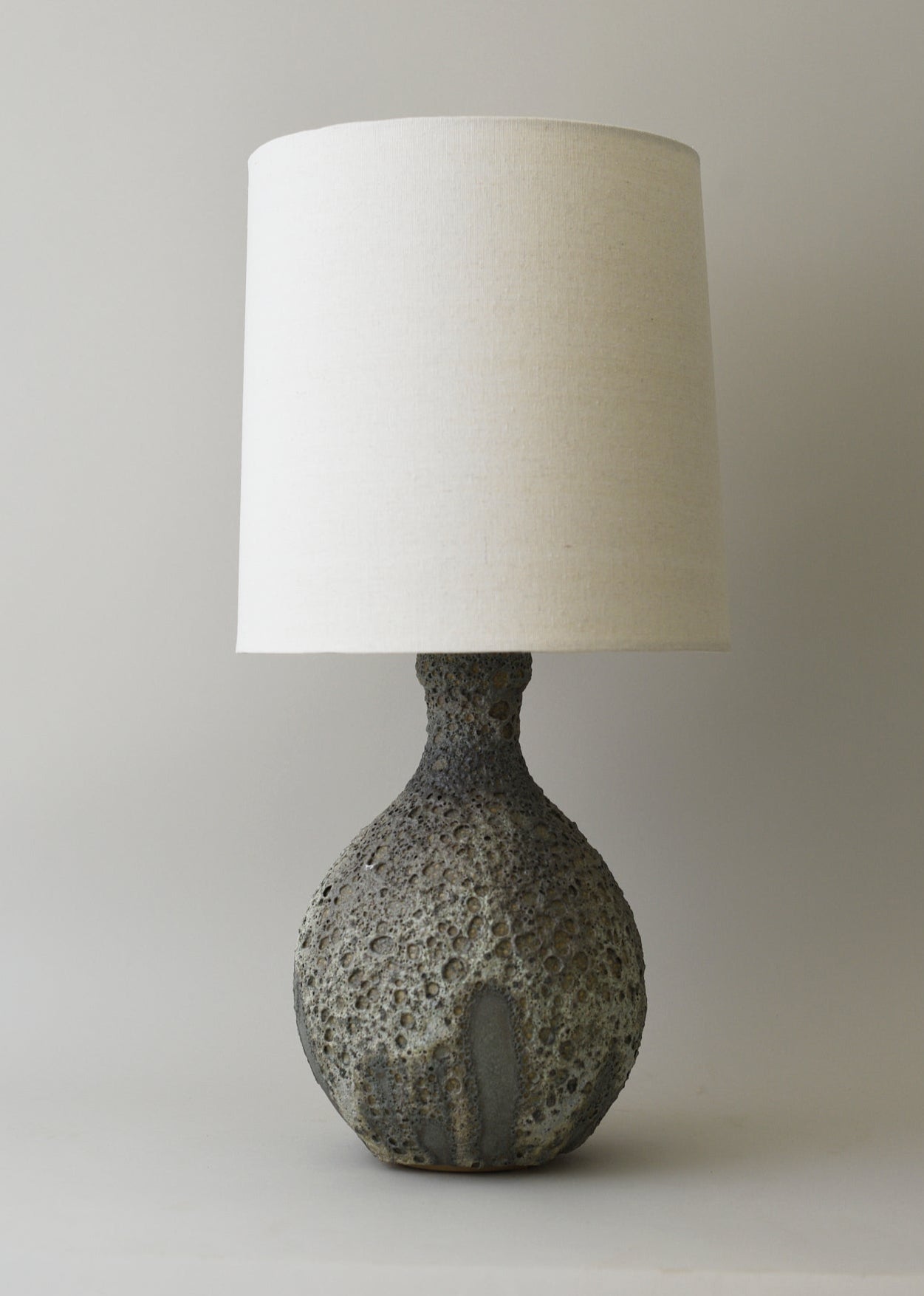 Large Iris Lamp in Poured Sea Foam - Victoria Morris Pottery