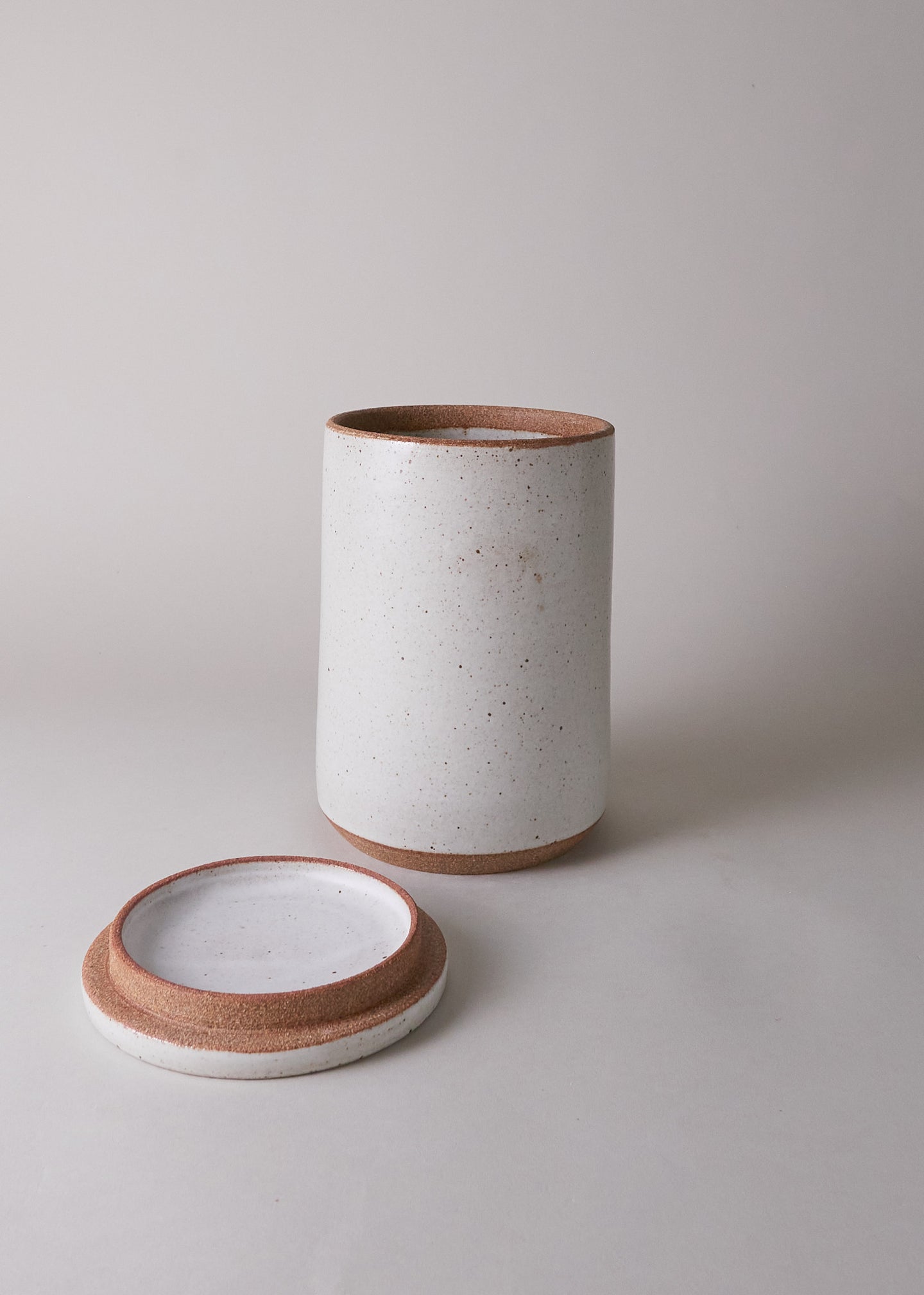 Medium Canister in Flecked - Victoria Morris Pottery