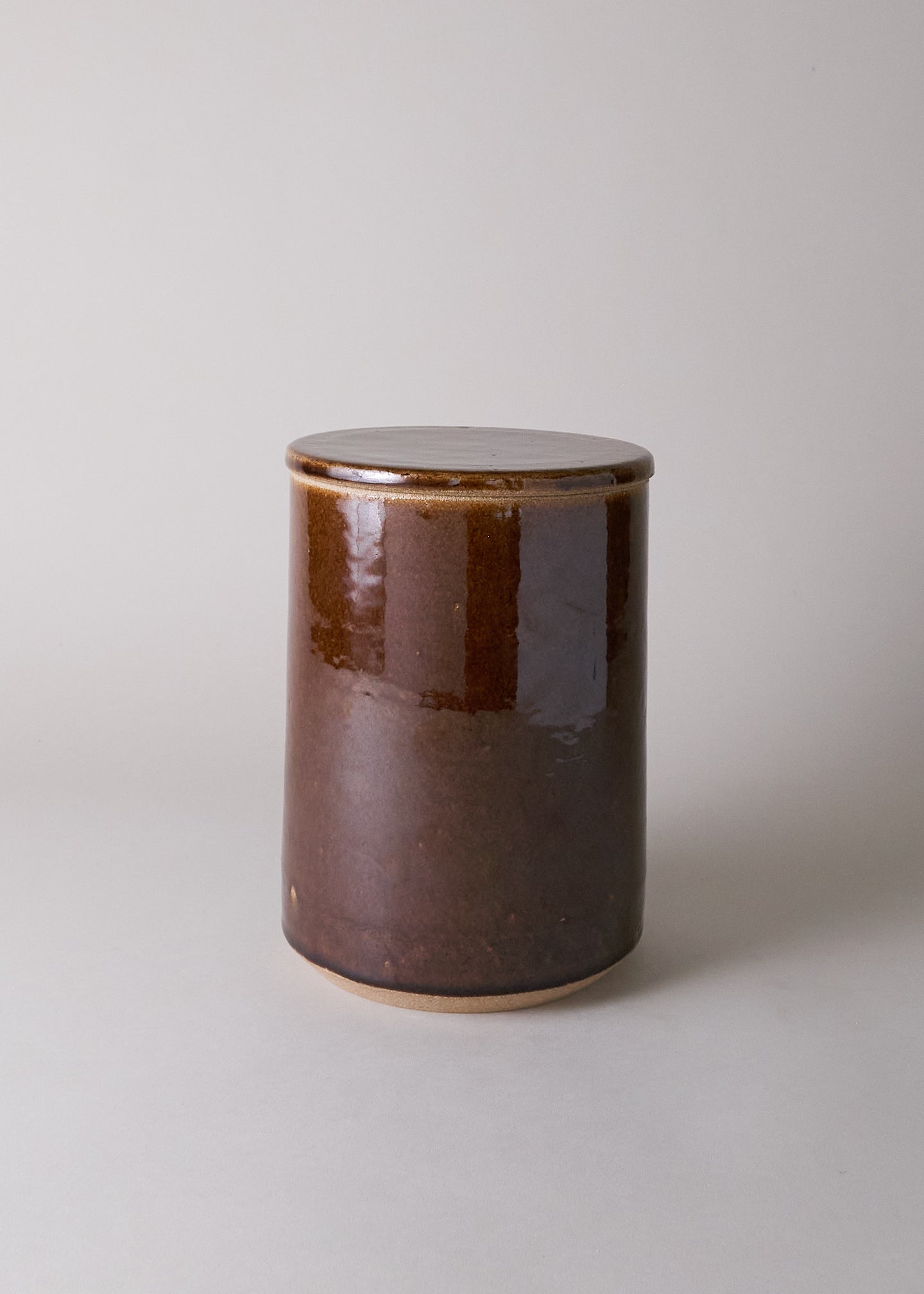 Medium Canister in Dark Amber - Victoria Morris Pottery