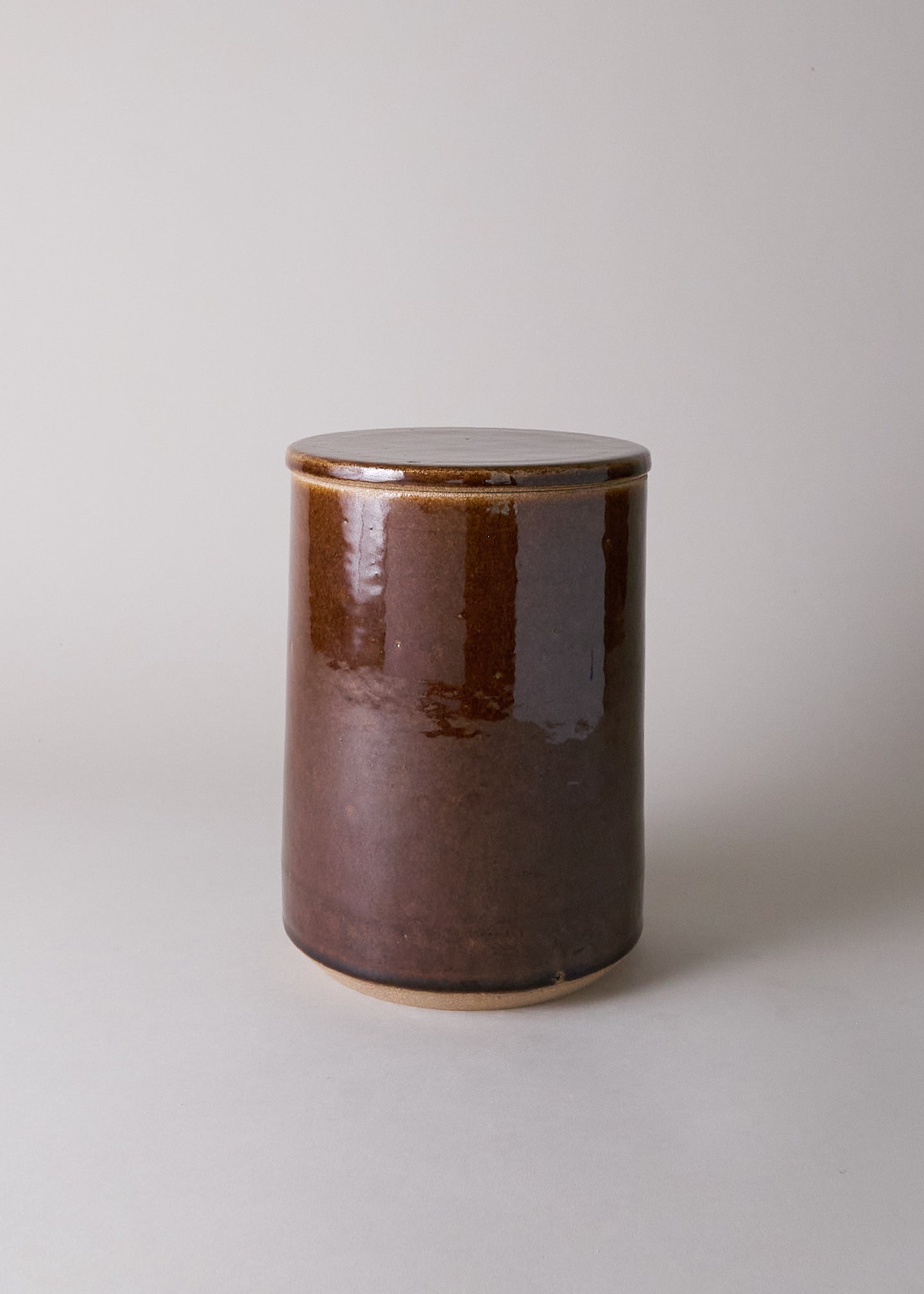 Medium Canister in Dark Amber - Victoria Morris Pottery