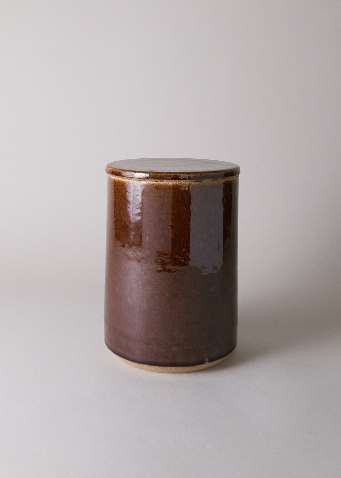 Medium Canister in Dark Amber - Victoria Morris Pottery