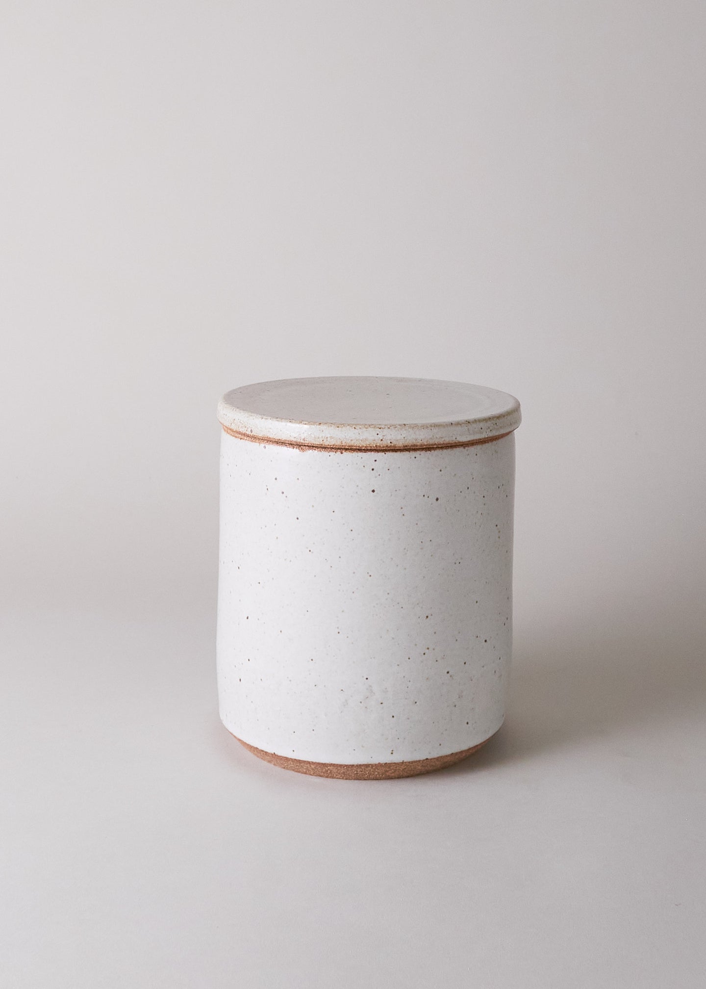 Small Canister in Flecked Ivory - Victoria Morris Pottery