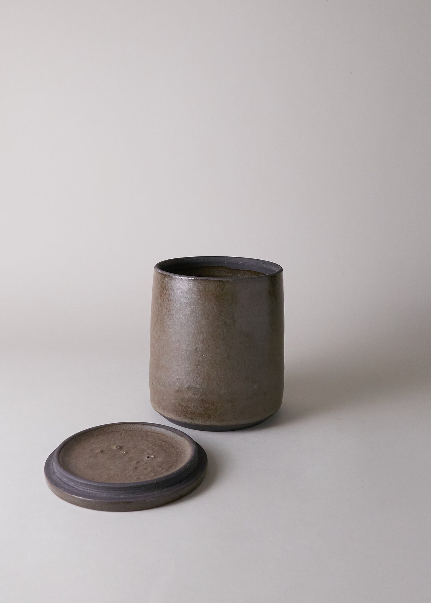 Small Canister in Tortoise Shell - Victoria Morris Pottery