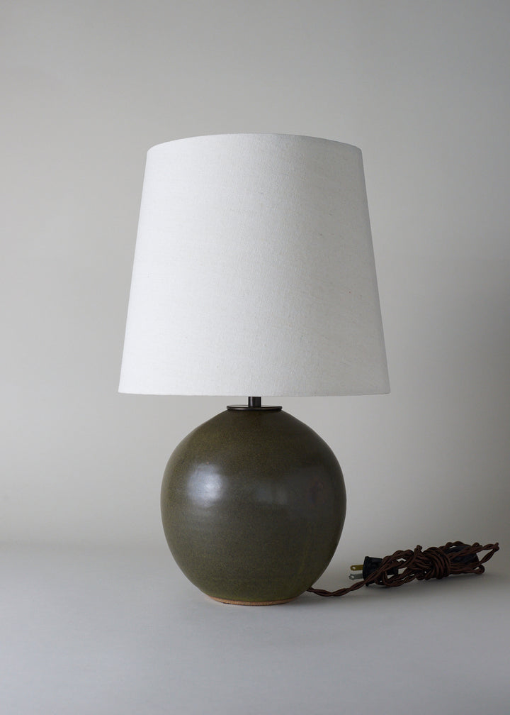 Small Orb Lamp in Olive - Victoria Morris Pottery