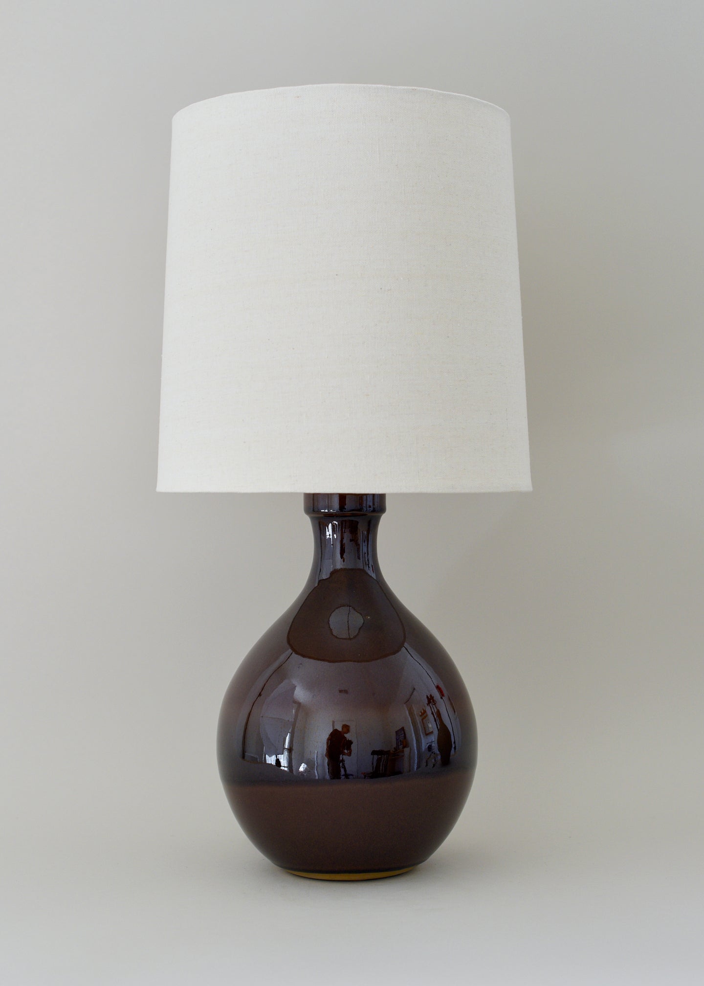 Large Iris Lamp in Amber - Victoria Morris Pottery