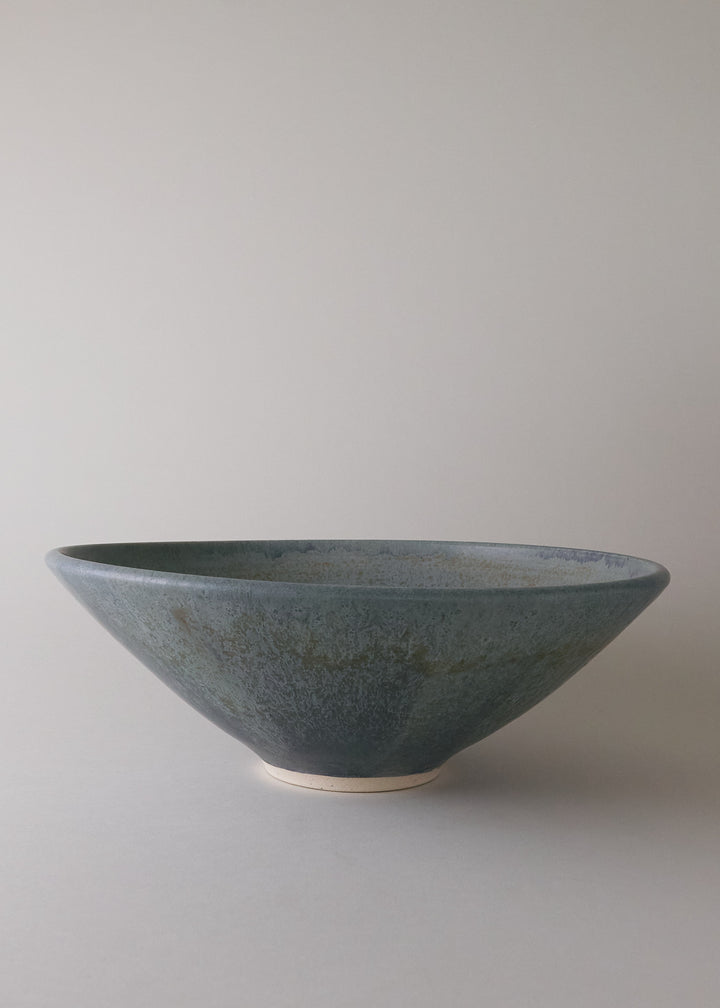 Large Essential Angled Serving Bowl in Lake Blue - Victoria Morris Pottery