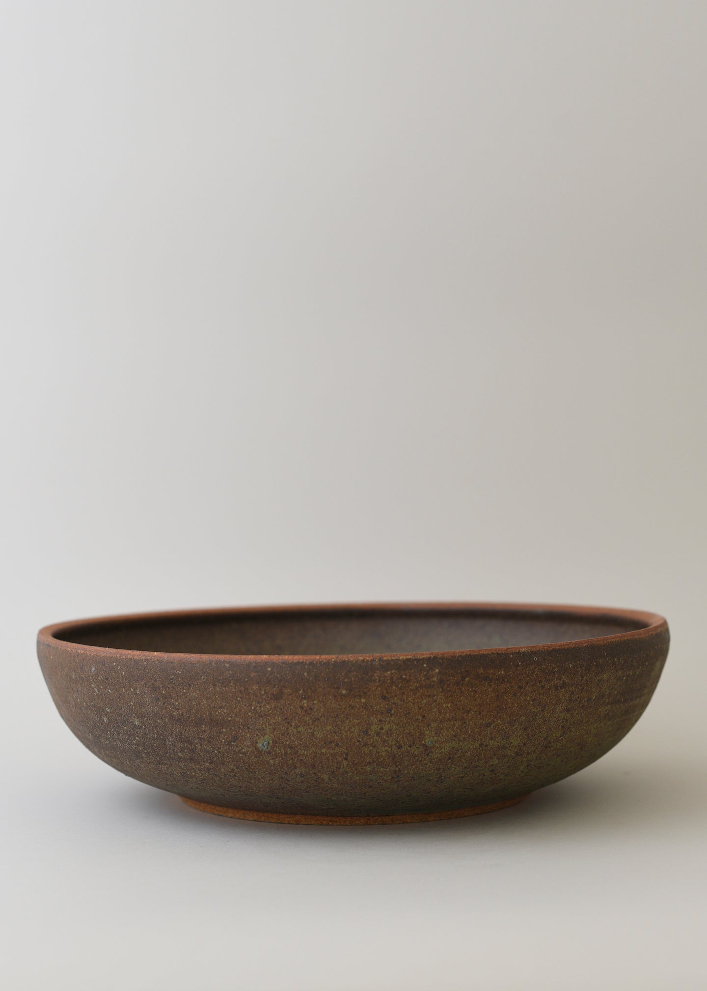 Large Low Rounded Bowl in Lichen - Victoria Morris Pottery