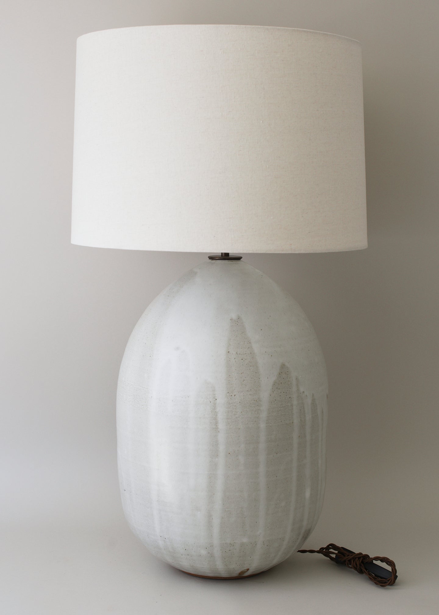 Extra Large Pod Lamp in Flecked Ivory - Victoria Morris Pottery