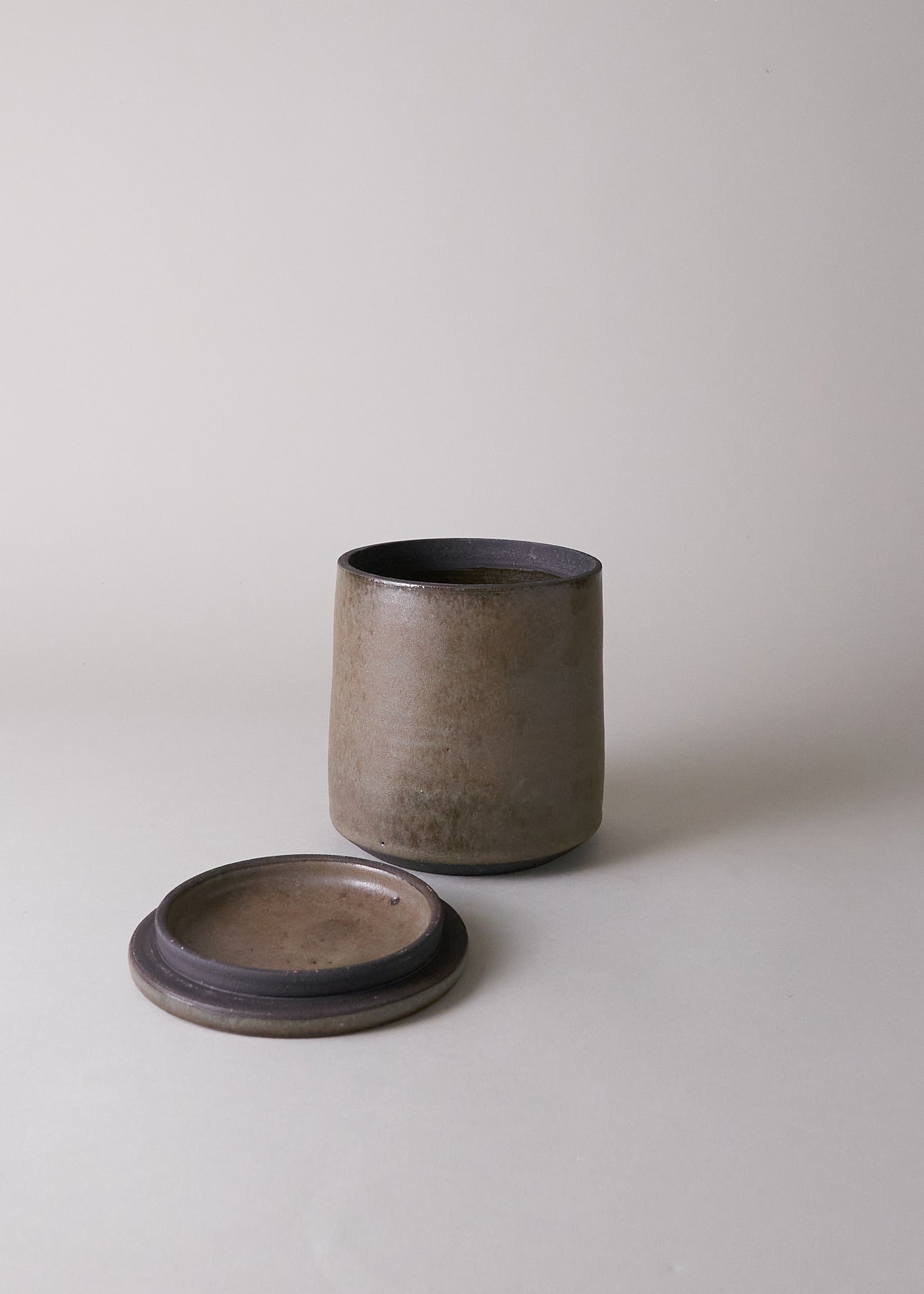 Extra small Canister in Tortoise Shell - Victoria Morris Pottery