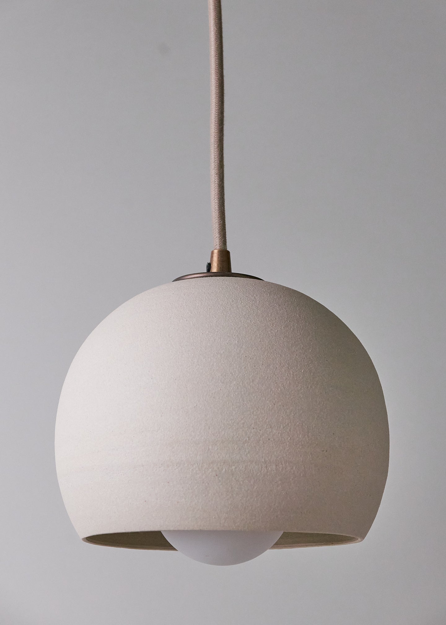Small Orb Pendant in Chalk - Victoria Morris Pottery