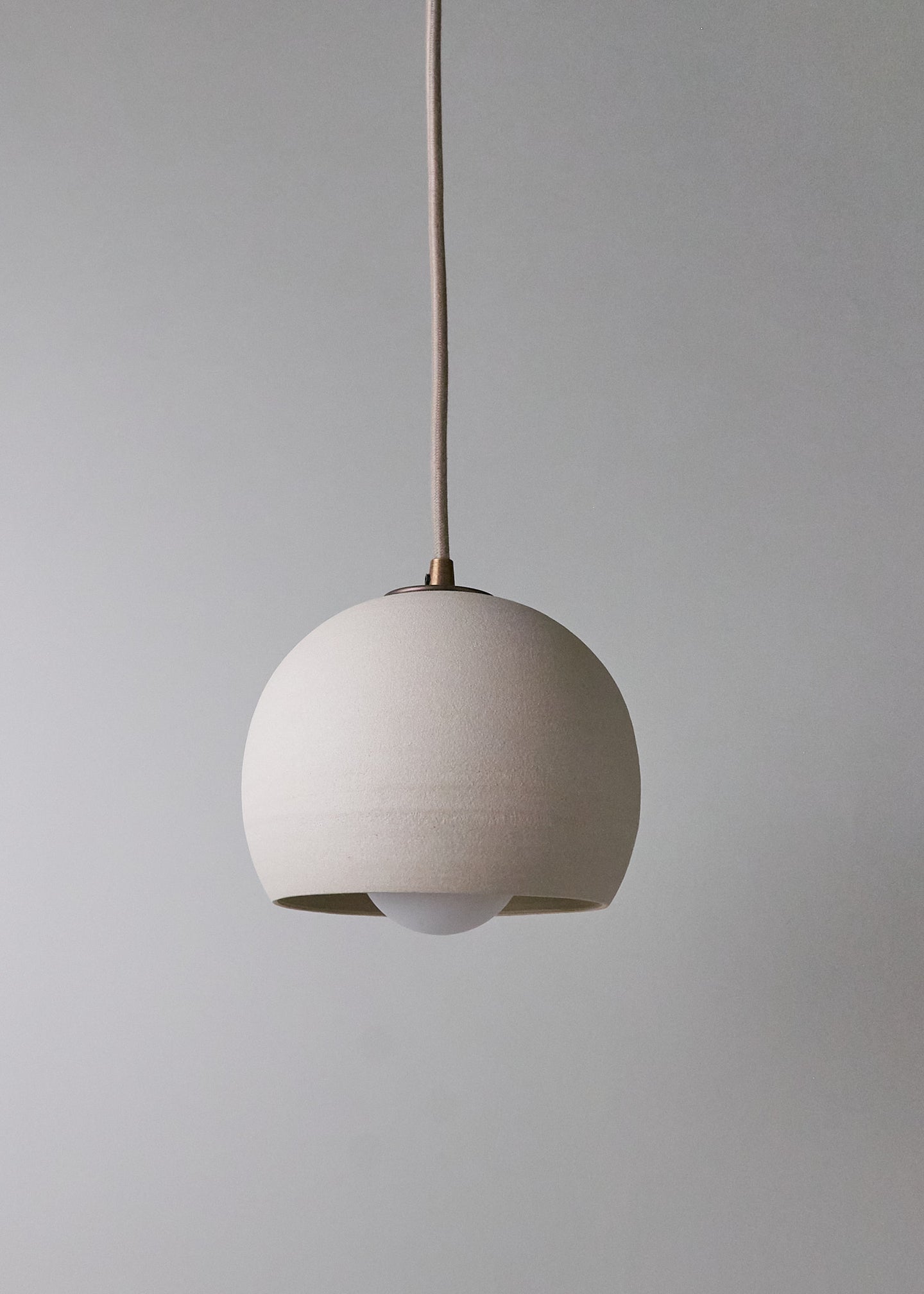 Small Orb Pendant in Chalk - Victoria Morris Pottery