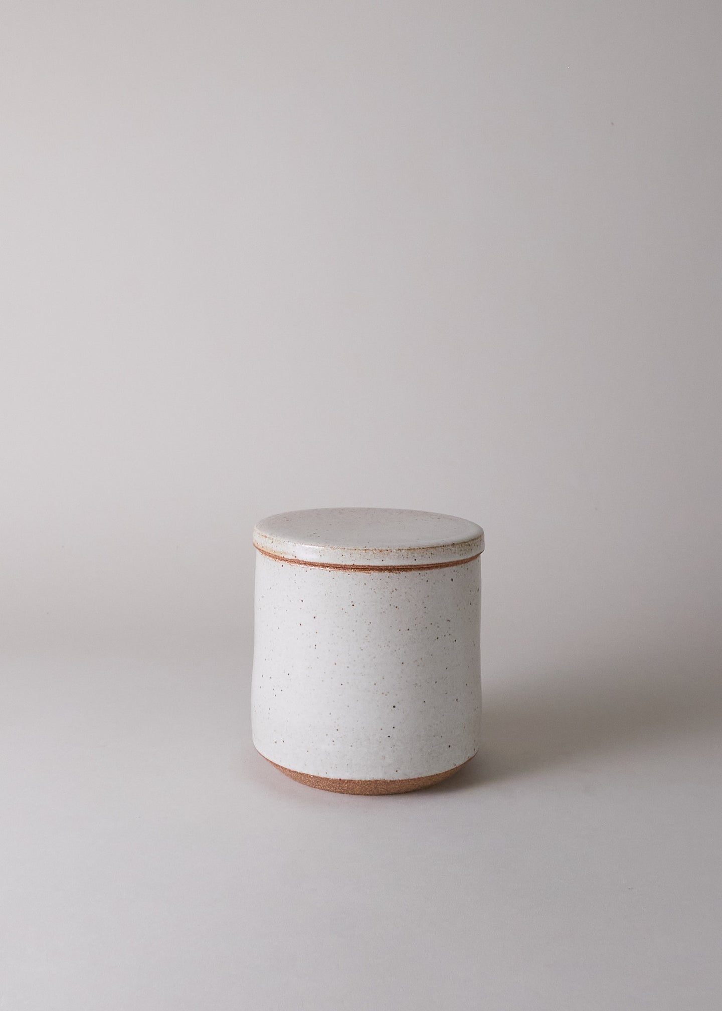 Extra Small Canister in Flecked Ivory - Victoria Morris Pottery