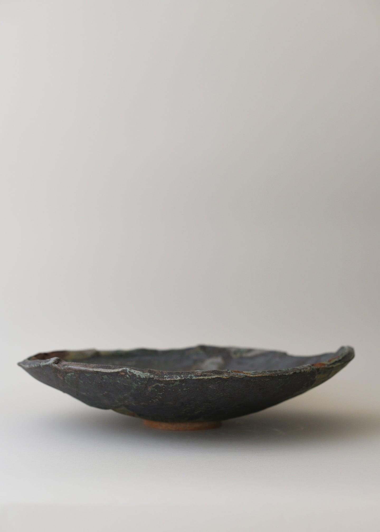 Extra Large Slab Bowl in Lichen - Victoria Morris Pottery