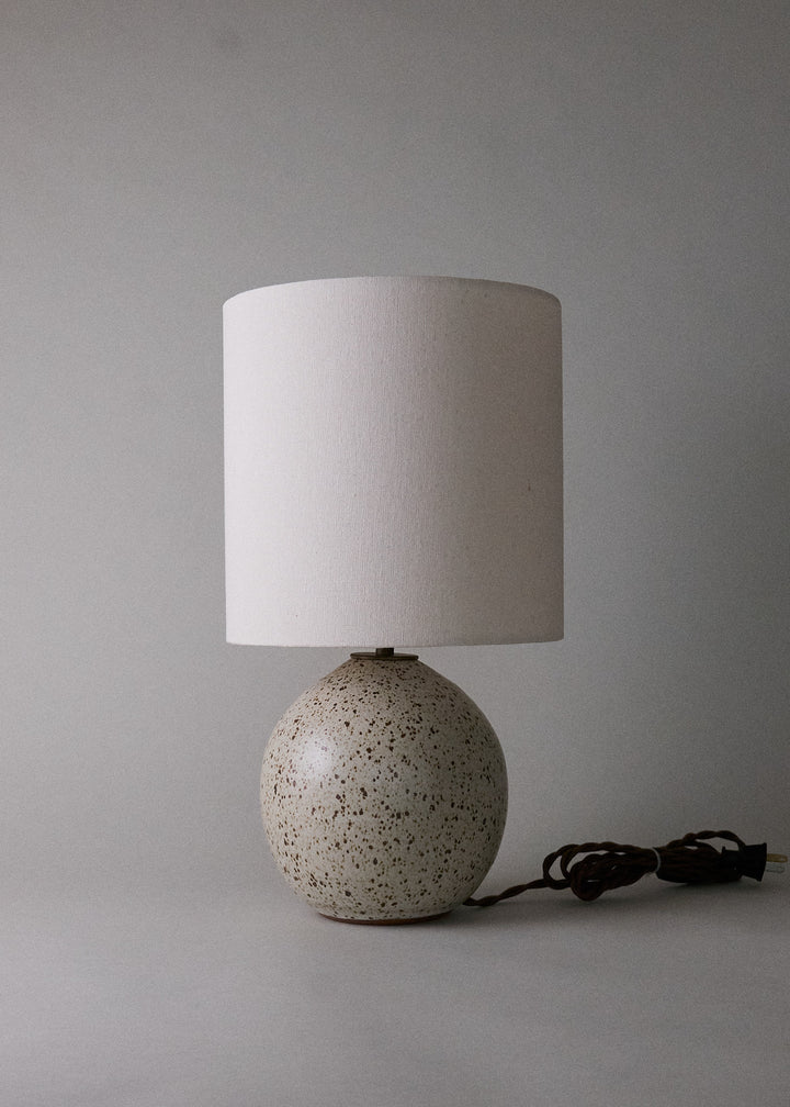 Small Orb Lamp in Mottled Ivory - Victoria Morris Pottery