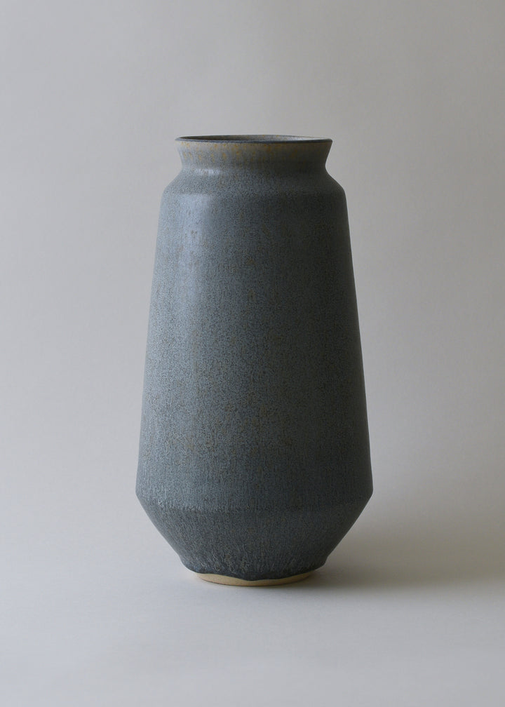 Angled Poppy Vase Lake - Victoria Morris Pottery