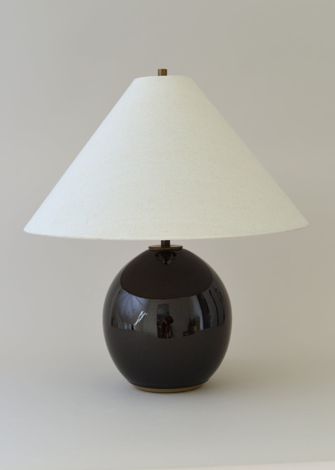 Small Orb Lamp in Amber - Victoria Morris Pottery