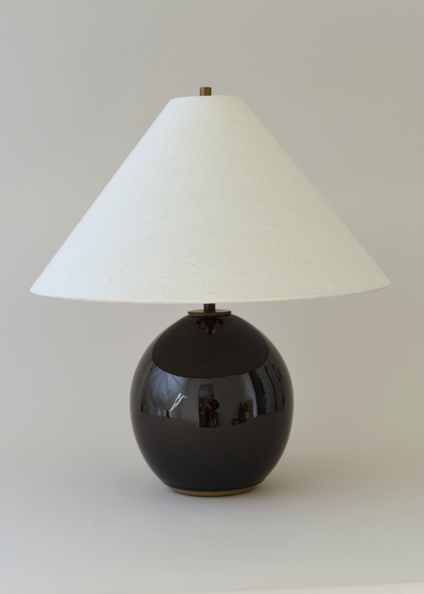 Small Orb Lamp in Amber - Victoria Morris Pottery