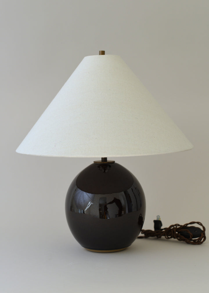 Small Orb Lamp in Amber - Victoria Morris Pottery