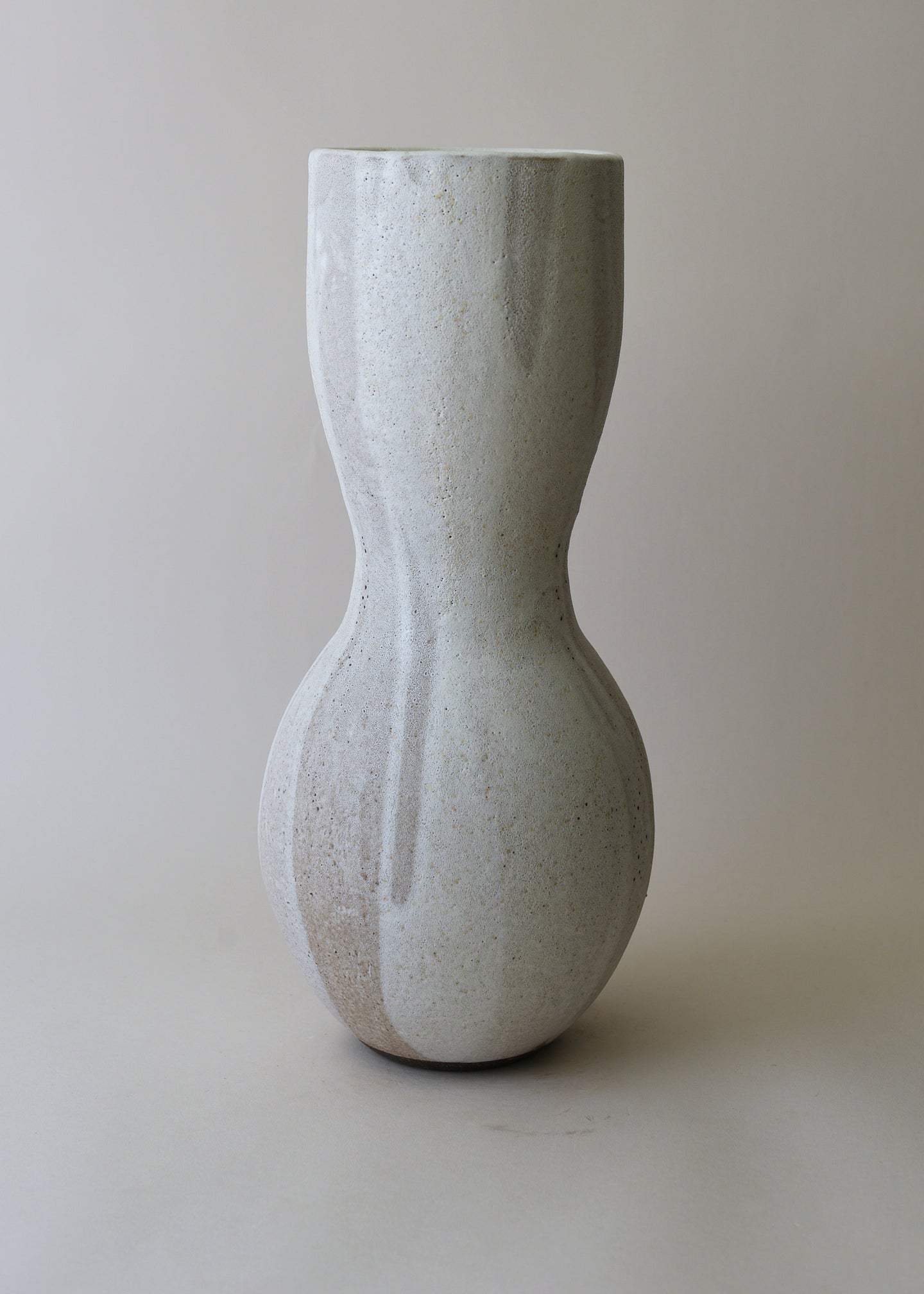 Extra Large Deco Vase in Poured White - Victoria Morris Pottery