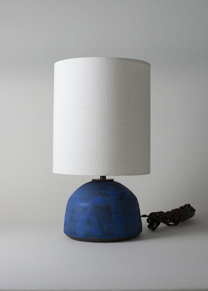 Small Agnes Lamp in Brushed Cobalt - Victoria Morris Pottery