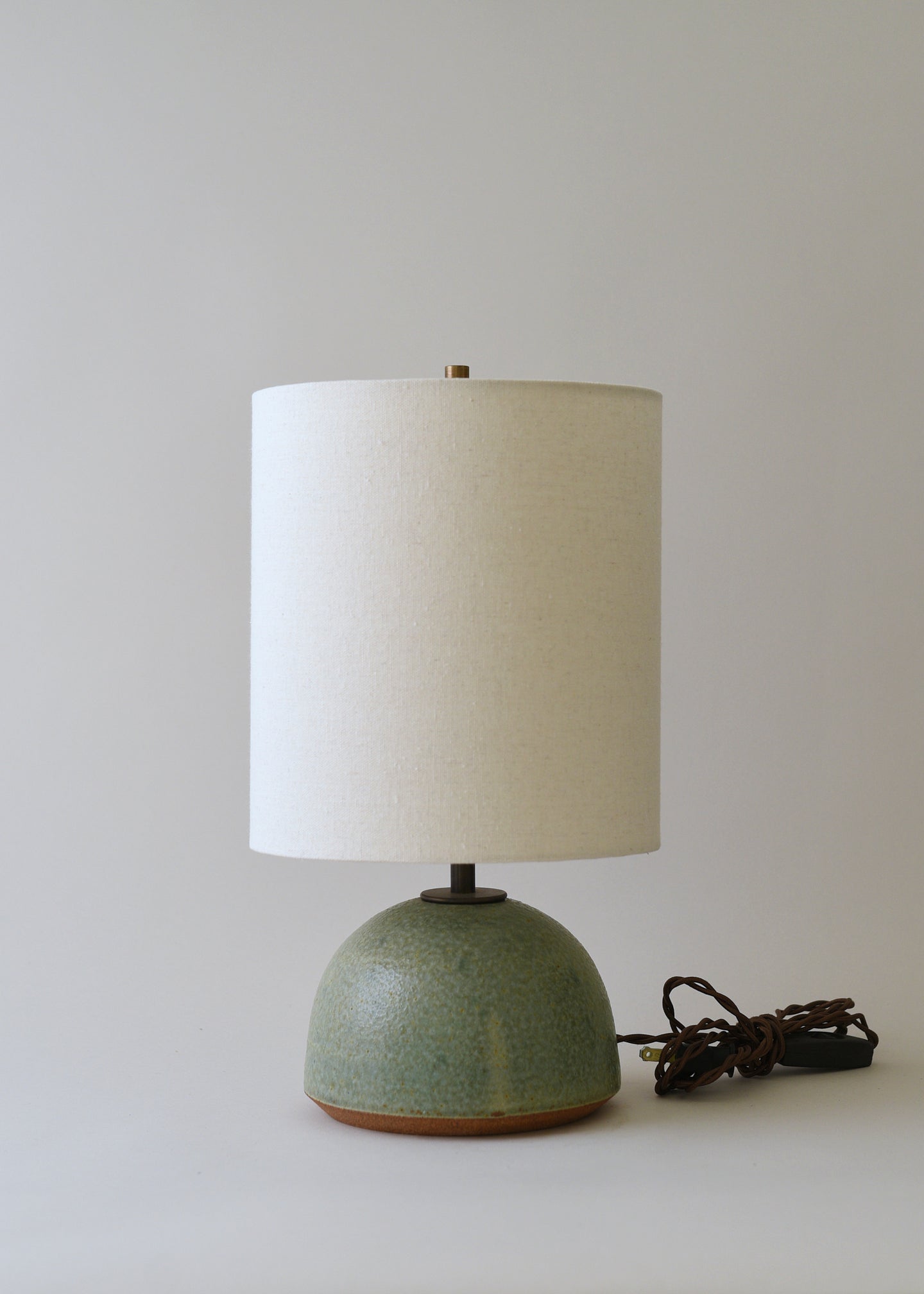 Small Agnes Lamp in Poured Copper Green - Limited Edition - Victoria Morris Pottery
