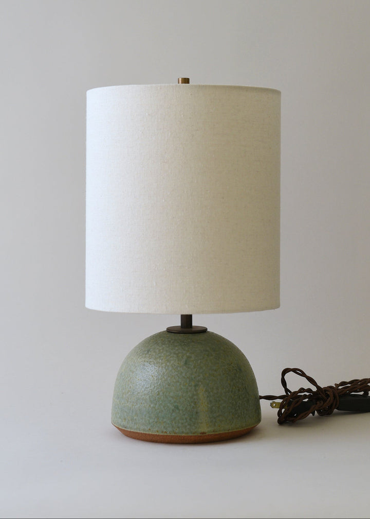 Small Agnes Lamp in Poured Copper Green - Limited Edition - Victoria Morris Pottery