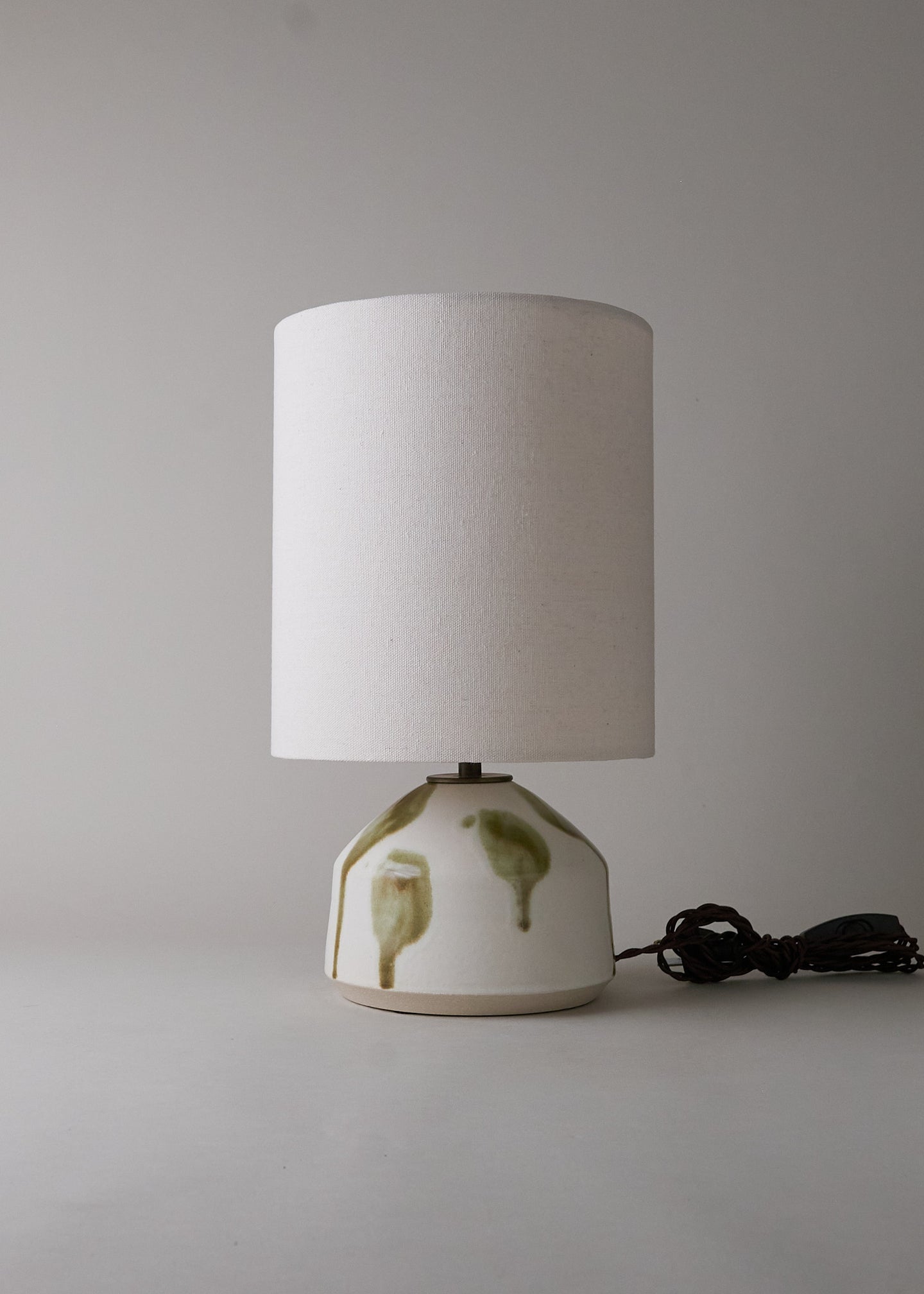 Agnes Lamp in Splashed Ivory - Victoria Morris Pottery