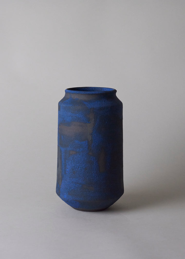 Elle Series Vase in Brushed Cobalt - Victoria Morris Pottery