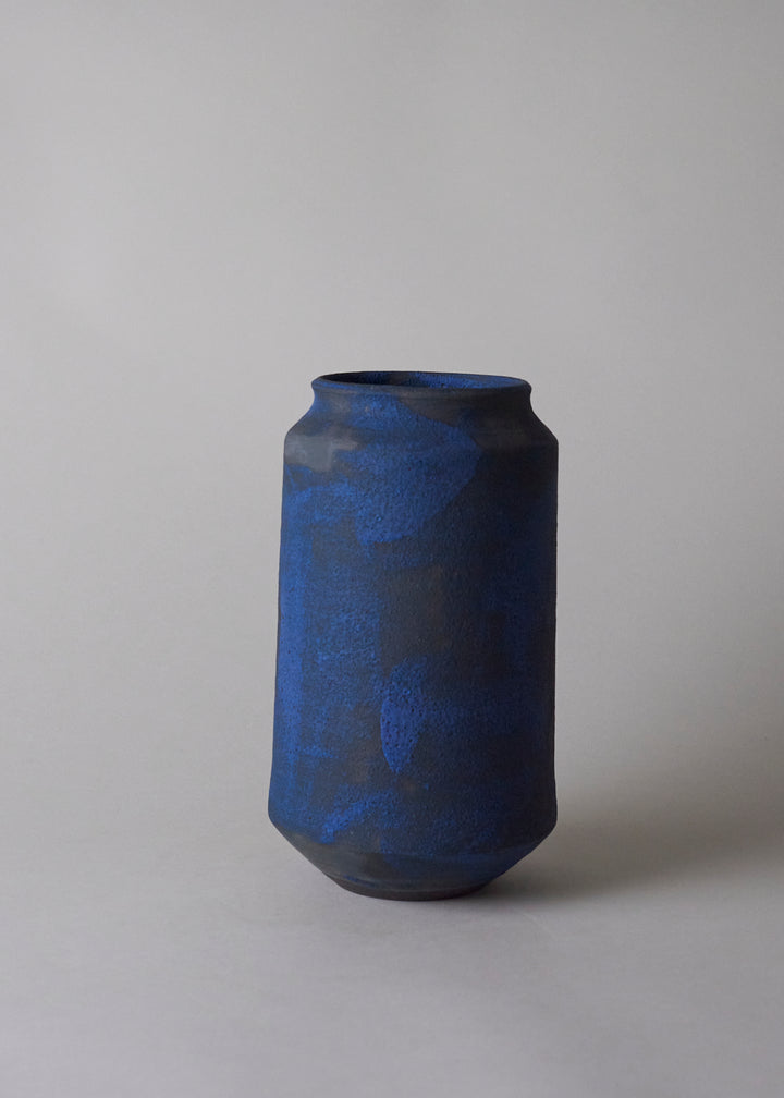 Elle Series Vase in Brushed Cobalt - Victoria Morris Pottery