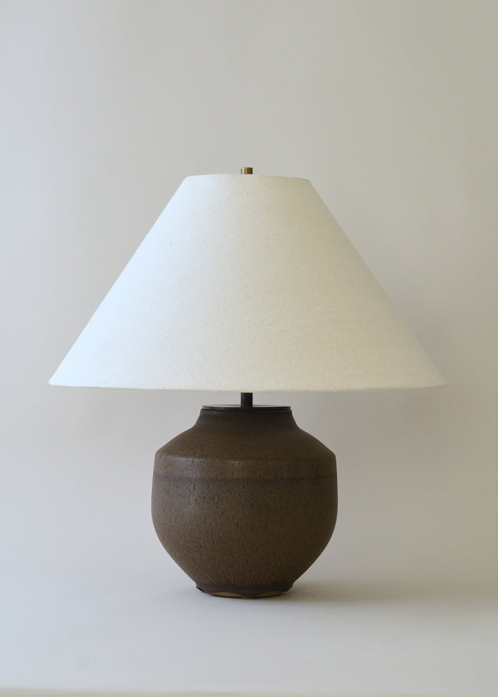 Small Ava Lamp in Walnut - Victoria Morris Pottery