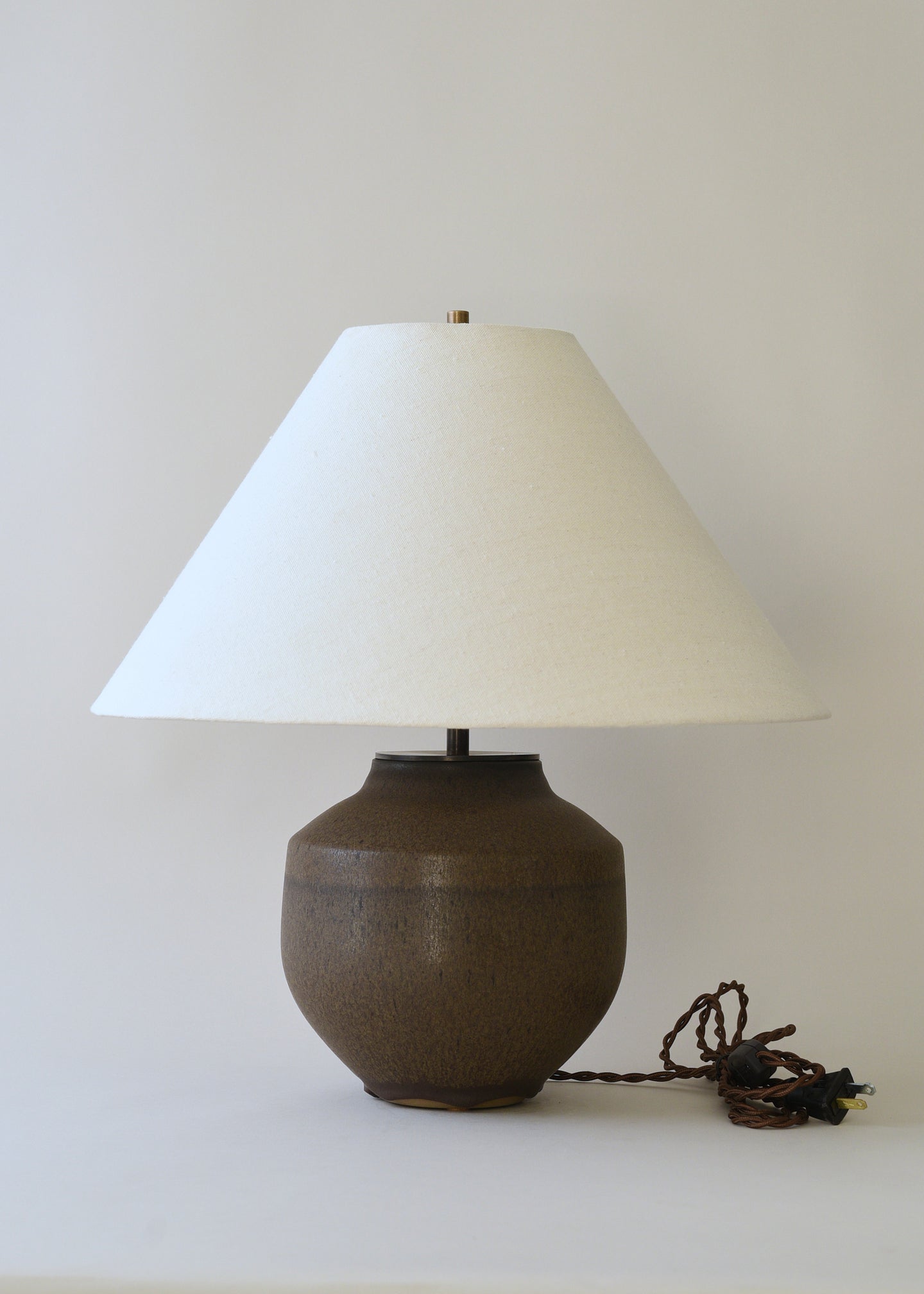 Small Ava Lamp in Walnut - Victoria Morris Pottery