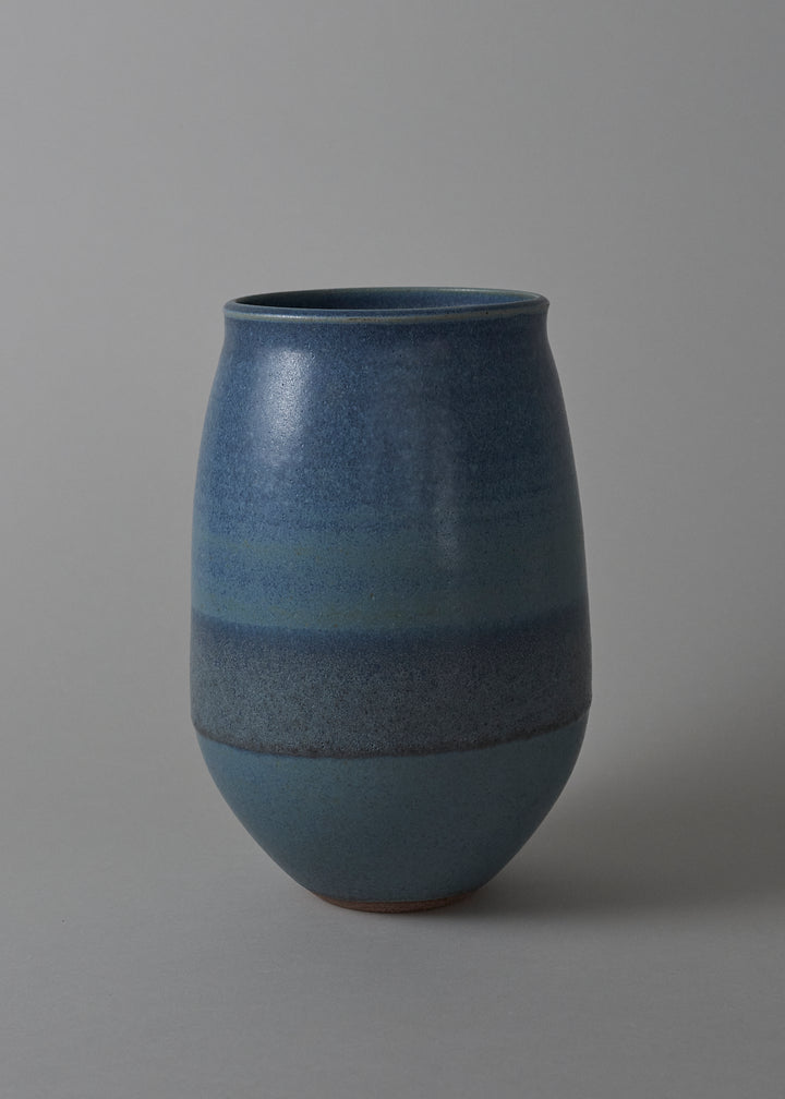 Large Architectural Vase in Azure - Victoria Morris Pottery