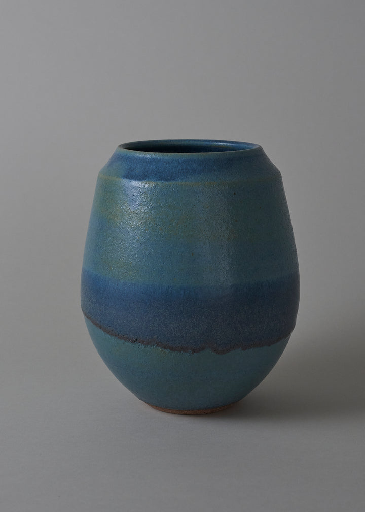 Architectural Vase in Azure - Victoria Morris Pottery