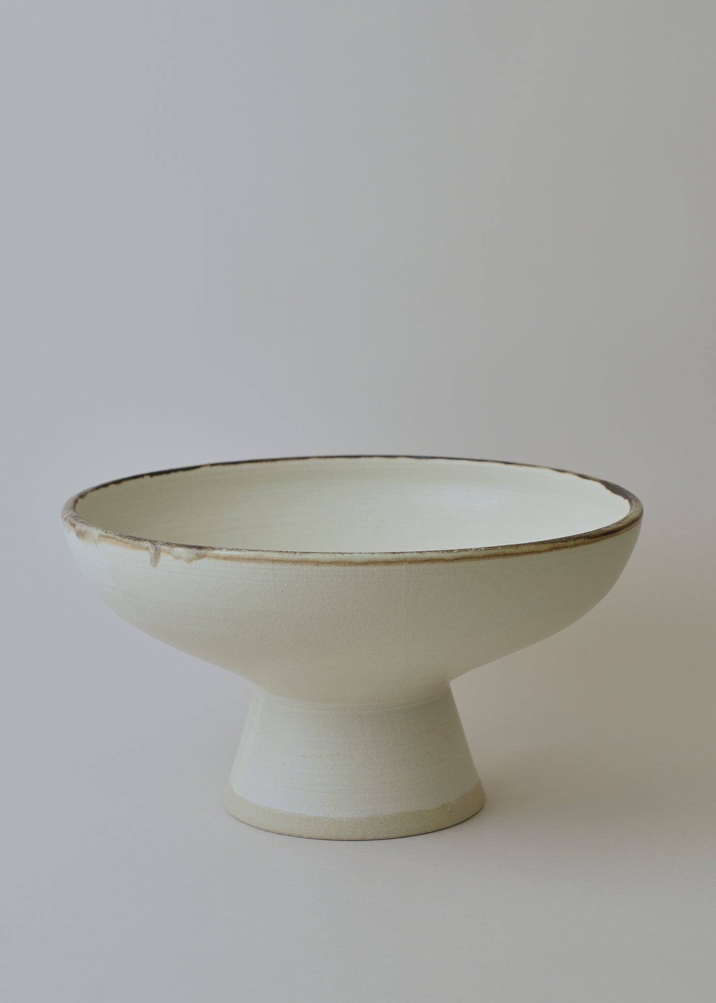 Large Footed Bowl in Bronzed Birch - Victoria Morris Pottery