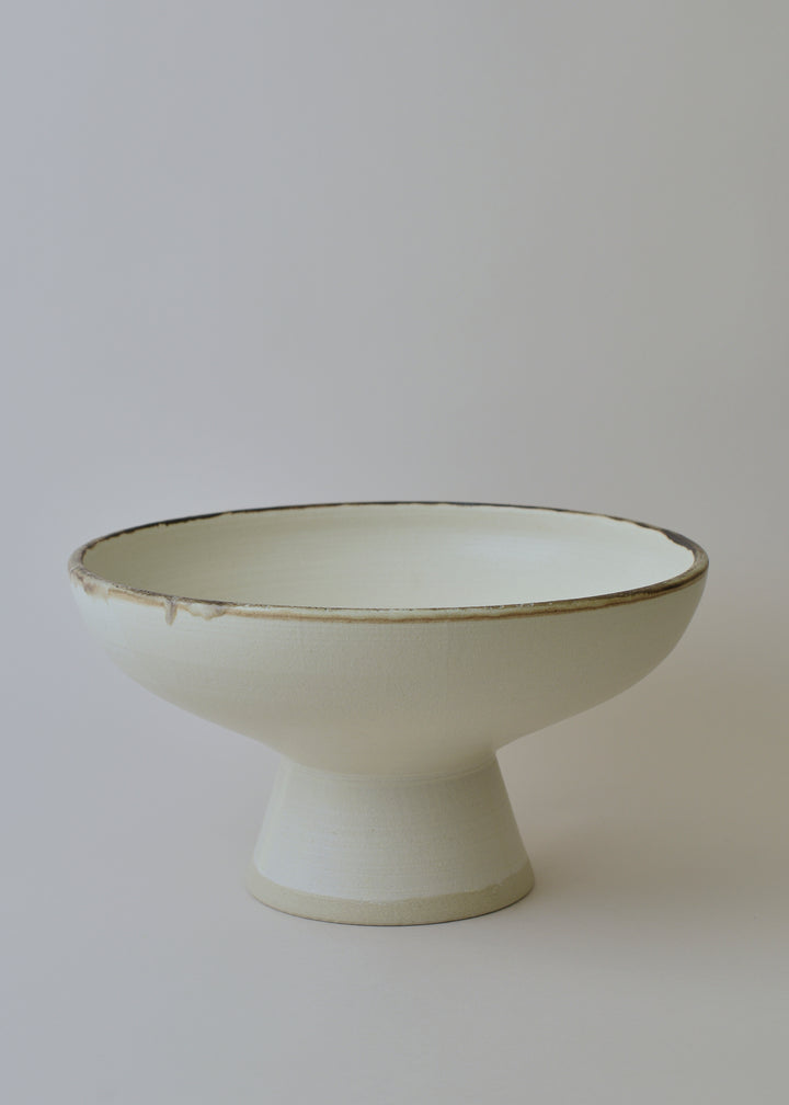Large Footed Bowl in Bronzed Birch - Victoria Morris Pottery