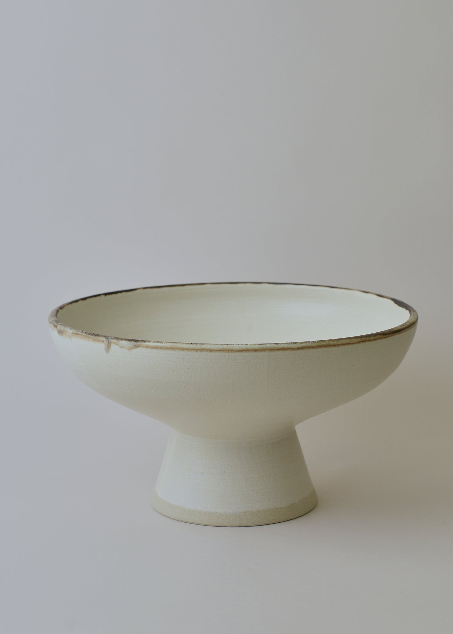 Large Footed Bowl in Bronzed Birch - Victoria Morris Pottery