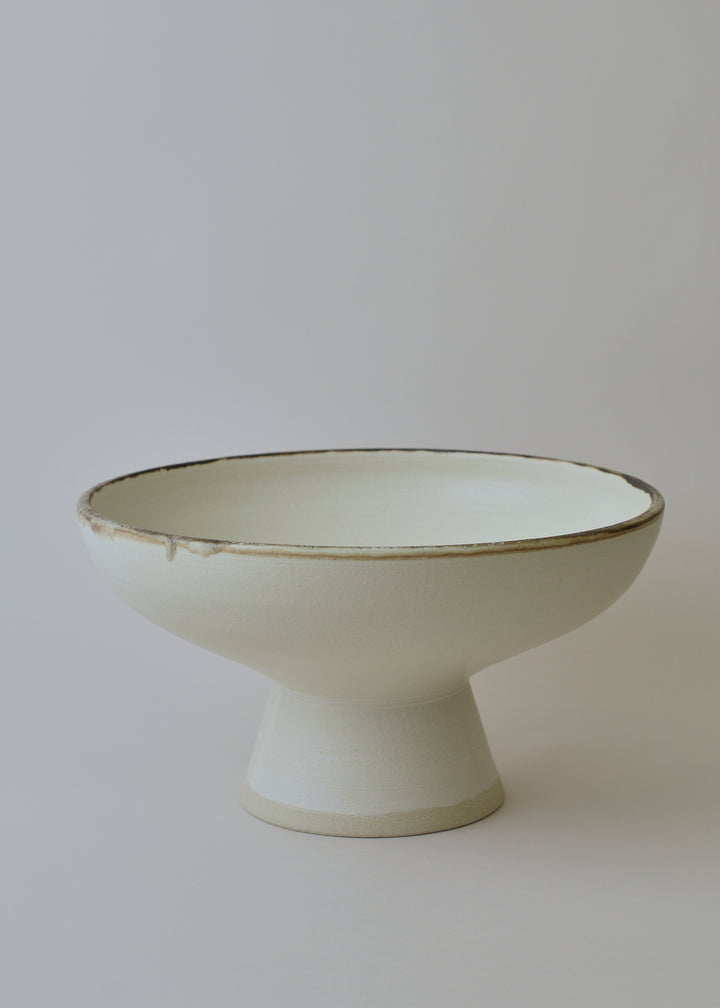 Large Footed Bowl in Bronzed Birch - Victoria Morris Pottery