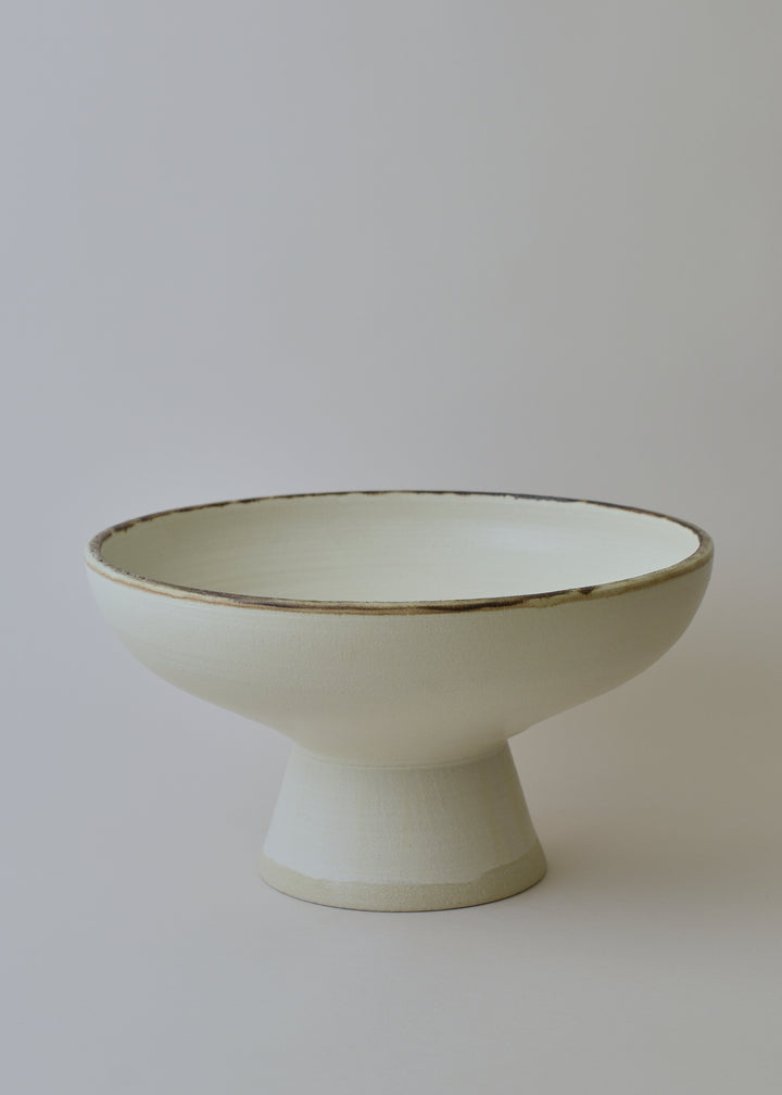 Large Footed Bowl in Bronzed Birch - Victoria Morris Pottery
