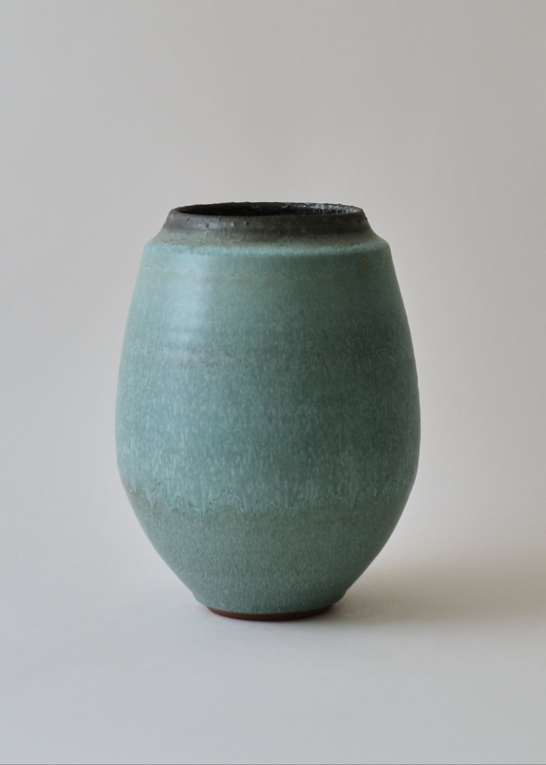 Oval Series Vase in Bronzed Jade - Victoria Morris Pottery