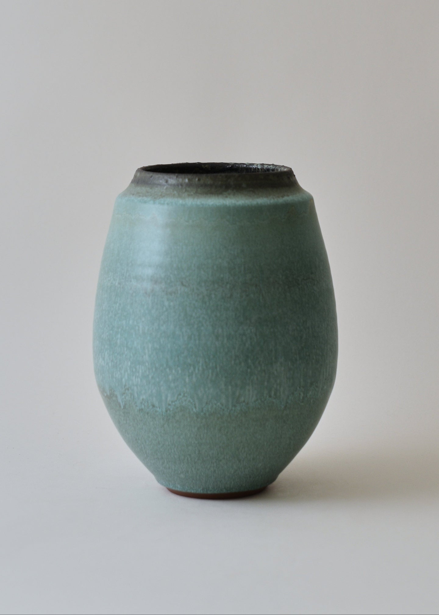 Oval Series Vase in Bronzed Jade - Victoria Morris Pottery