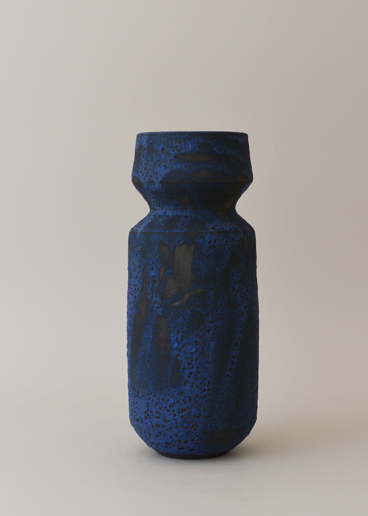 Oko Series Vase in Brushed Cobalt - Victoria Morris Pottery