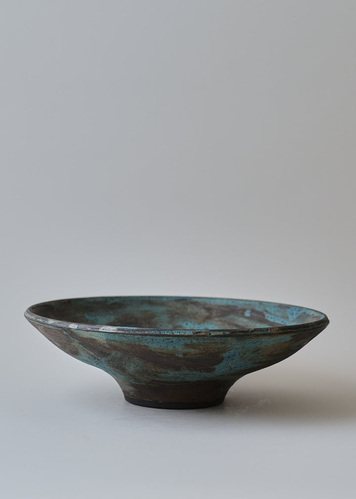 Lucy Bowl in Brushed Turquoise - Victoria Morris Pottery